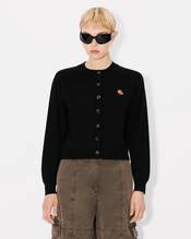 'KENZO Pop' embroidered crewneck cardigan in merino wool