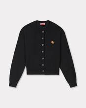 'KENZO Pop' embroidered crewneck cardigan in merino wool
