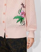 'KENZO Peonies' embroidered cardigan in cotton
