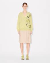 'KENZO Peonies' embroidered mid cardigan in light wool