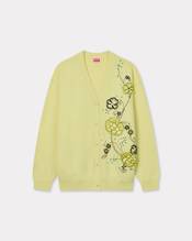 'KENZO Peonies' embroidered mid cardigan in light wool