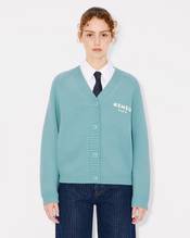 'KENZO Pop' embroidered cardigan in wool and cotton
