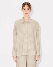 KENZO Weave' dropped shoulder shirt in mixed twill cotton