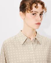 KENZO Weave' dropped shoulder shirt in mixed twill cotton
