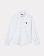 'KENZO Pop' embroidered fitted shirt in oxford cotton