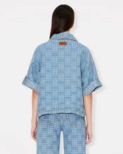 'KENZO Weave' jacquard oversized shirt in japanese denim