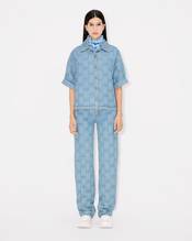 'KENZO Weave' jacquard oversized shirt in japanese denim