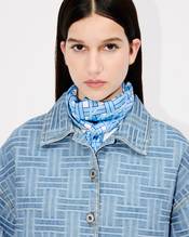 'KENZO Weave' jacquard oversized shirt in japanese denim
