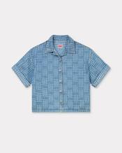 'KENZO Weave' jacquard oversized shirt in japanese denim