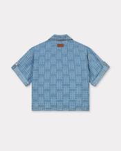 'KENZO Weave' jacquard oversized shirt in japanese denim