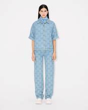 'KENZO Weave' ASAGAO straight jeans in japanese denim