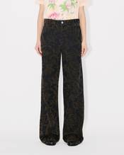 'KENZO Peonies' cargo jeans in japanese denim