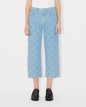 'KENZO Weave' SUMIRE cropped wide jeans in japanese denim