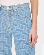'KENZO Weave' SUMIRE cropped wide jeans in japanese denim