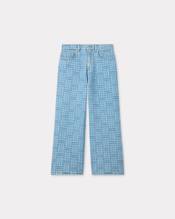 'KENZO Weave' SUMIRE cropped wide jeans in japanese denim