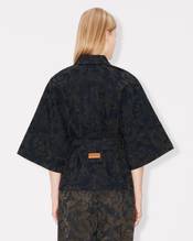 'KENZO Peonies' oversized jacket in japanese denim