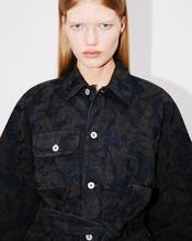 'KENZO Peonies' oversized jacket in japanese denim