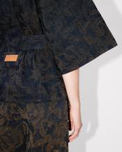 'KENZO Peonies' oversized jacket in japanese denim