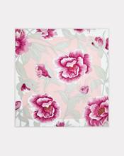 'KENZO Peonies' square in light cotton