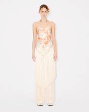 'KENZO Peonies' large tassel triangle in silk