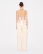 'KENZO Peonies' large tassel triangle in silk