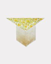 'KENZO Peonies' large tassel triangle in silk