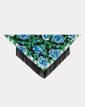 'KENZO Ponies' silk small tassel triangle