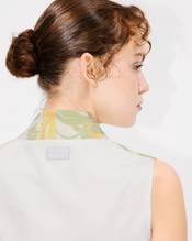 'KENZO Peonies' kimono waistcoat in cotton linen and satin solid