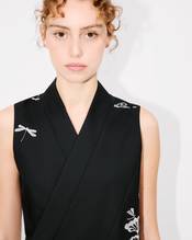 'KENZO Paris Jungle' embroidered kimono waistcoat in virgin wool and satin