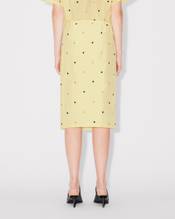 'KENZO Peonies' embroidered straight knee skirt