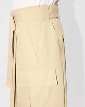 Cargo long skirt in cotton ripstop
