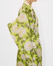 Trench with kimono sleeves