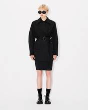 Short trench with kimono sleeves