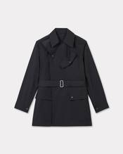 Short trench with kimono sleeves