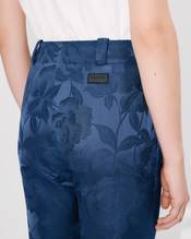 'KENZO Peonies' cropped pants in cotton linen jacquard