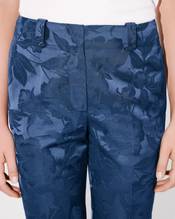 'KENZO Peonies' cropped pants in cotton linen jacquard