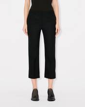 Cropped pants in virgin wool