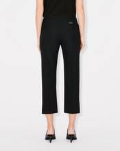 Cropped pants in virgin wool