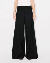 Wide leg pants in virgin wool