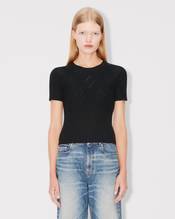 Top in stretch lace