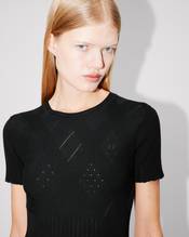 Top in stretch lace