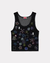 Knitted tank top in cotton mesh
