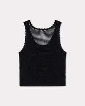 Knitted tank top in cotton mesh