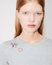 Embroidered top in cotton