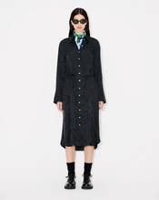 KENZO Peonies' midi shirt dress in mixed silk