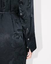 KENZO Peonies' midi shirt dress in mixed silk