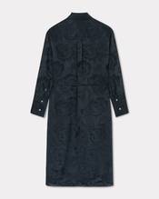 KENZO Peonies' midi shirt dress in mixed silk
