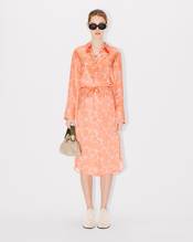 'KENZO Jungle Flower' midi shirt dress in silk