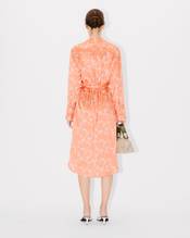 'KENZO Jungle Flower' midi shirt dress in silk