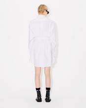 Shirt dress with kimono sleeves in oxford cotton